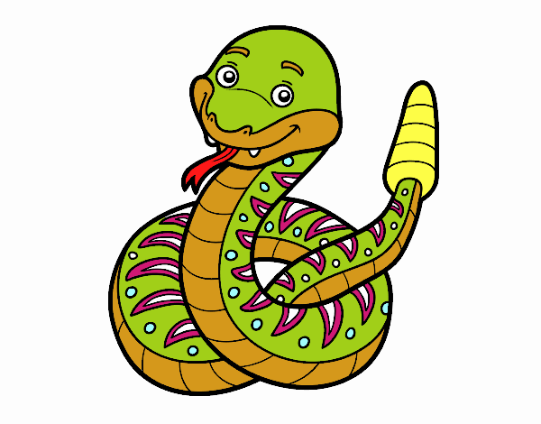 Una serpiente de cascabel