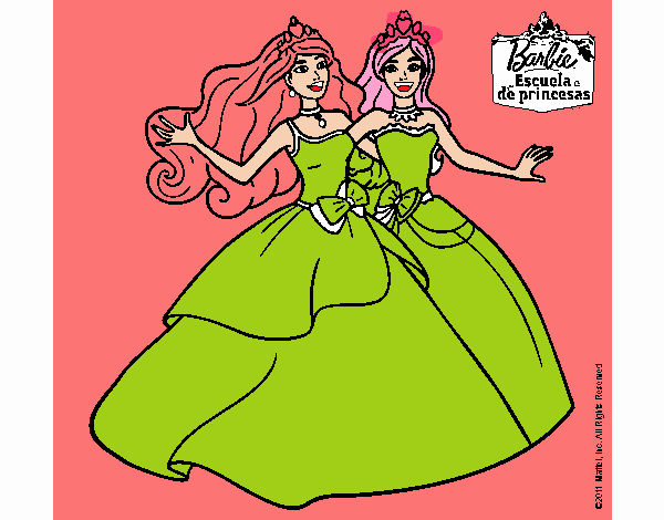 Barbie y su amiga súper felices