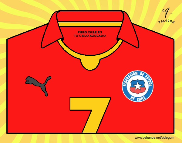 Camiseta del mundial de fútbol 2014 de Chile