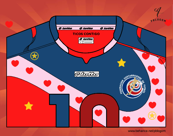 Camiseta del mundial de fútbol 2014 de Costa Rica