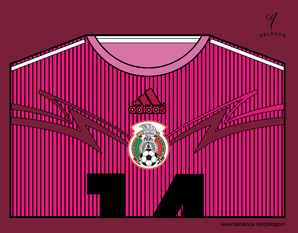 Camiseta del mundial de fútbol 2014 de México