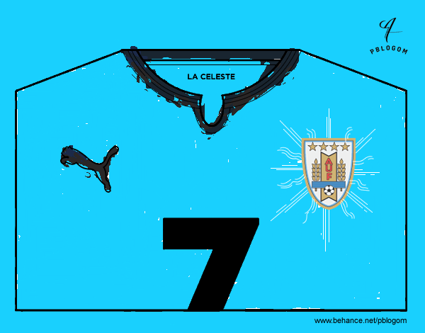 Camiseta del mundial de fútbol 2014 de Uruguay