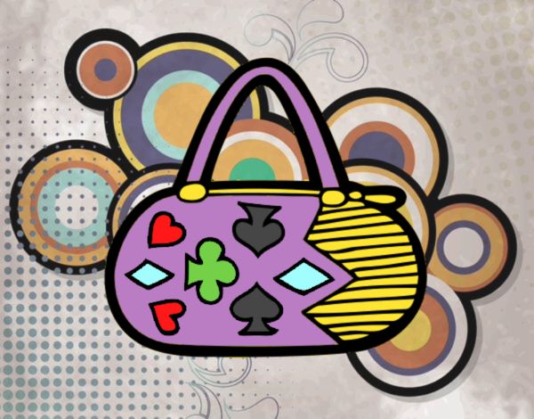 Clutch con motivos de cartas