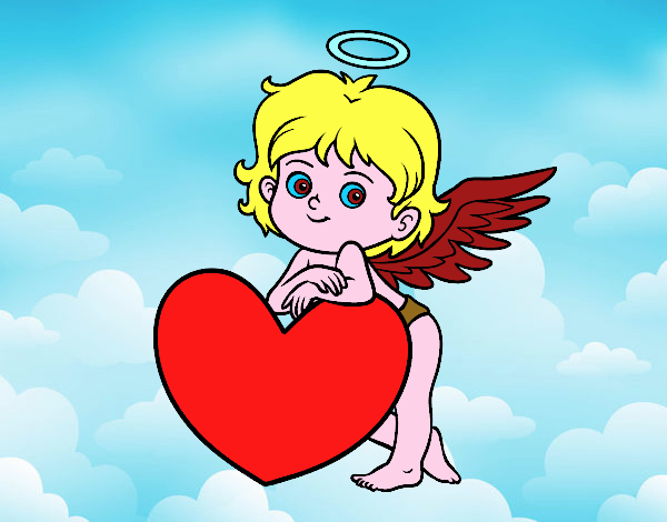 Cupido y un corazón