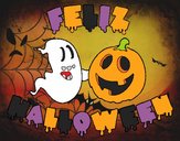 Dibujo Feliz Halloween pintado por cuyito