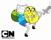 Finn y Jake abrazados