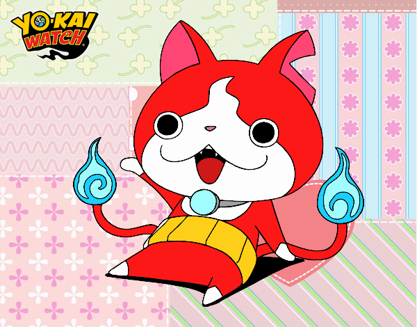 Jibanyan saludando