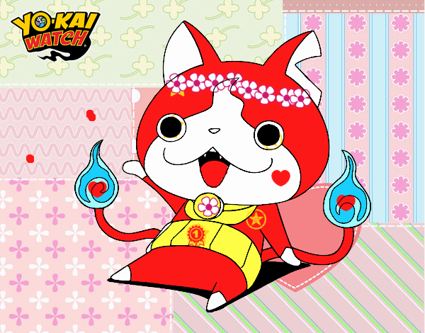 Jibanyan saludando