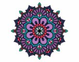 Dibujo Mandala destello floral pintado por bonfi