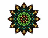 Dibujo Mandala estrella floral pintado por bonfi
