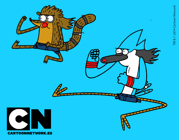 Mordecai y Rigby karatekas