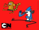 Mordecai y Rigby karatekas