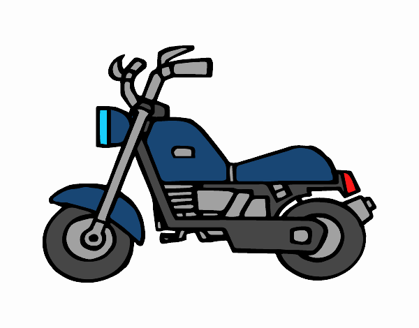 Dibujo Moto harley pintado por juandaver