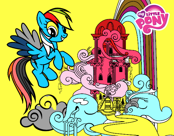 Rainbow Dash en su palacio