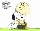 Snoopy y Carlitos abrazados