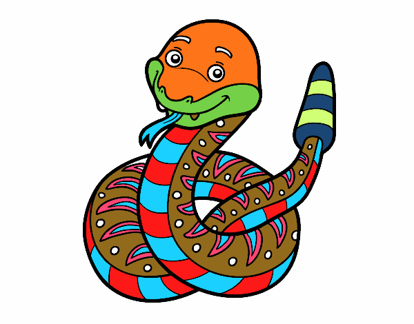 Una serpiente de cascabel