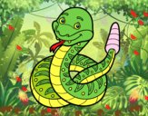 Una serpiente de cascabel