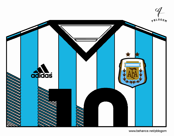 Camiseta del mundial de fútbol 2014 de Argentina