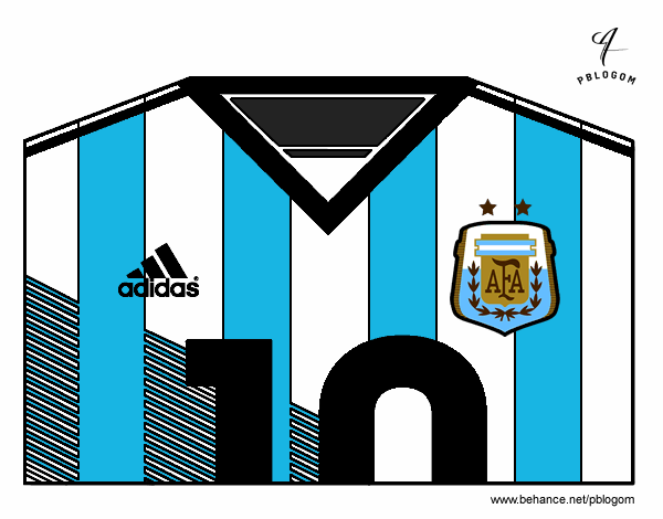 Camiseta del mundial de fútbol 2014 de Argentina