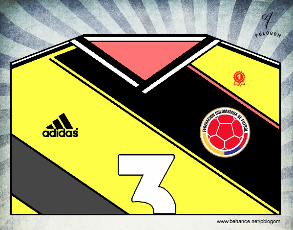 Camiseta del mundial de fútbol 2014 de Colombia