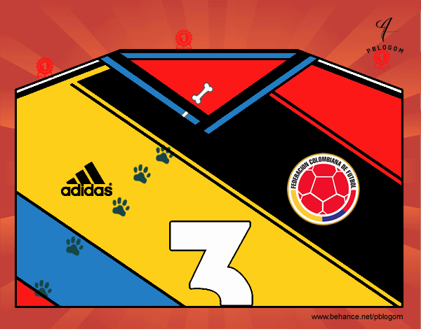 Camiseta del mundial de fútbol 2014 de Colombia