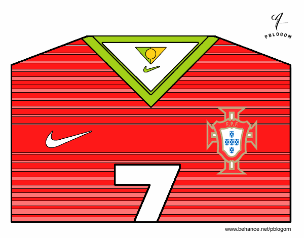 Camiseta del mundial de fútbol 2014 de Portugal