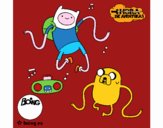 Finn y Jake escuchando música