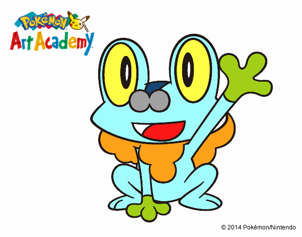 Froakie saludando