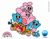 Gumball y amigos contentos