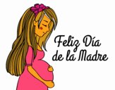 Mamá embarazada en el día de la madre