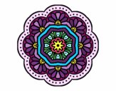 Dibujo Mandala mosaico modernista pintado por Atobomu