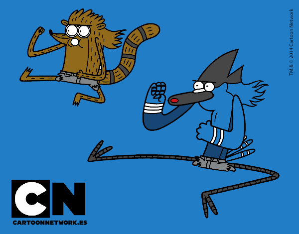 Mordecai y Rigby karatekas