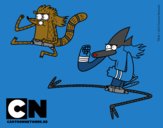 Mordecai y Rigby karatekas