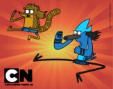 Mordecai y Rigby karatekas