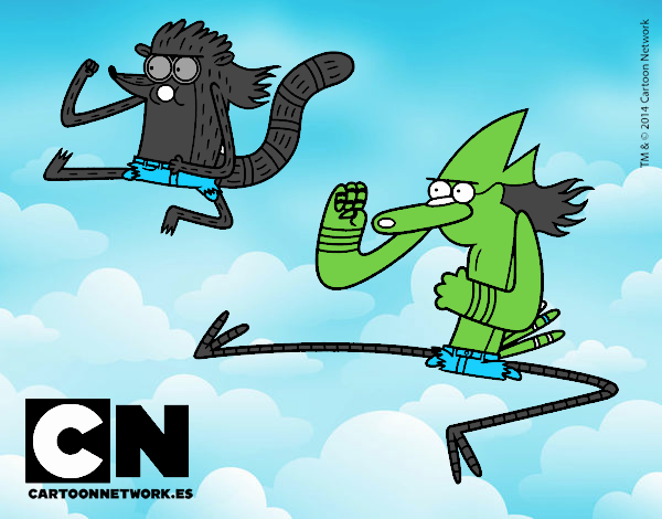 Mordecai y Rigby karatekas