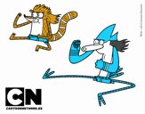 Mordecai y Rigby karatekas