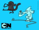 Mordecai y Rigby karatekas