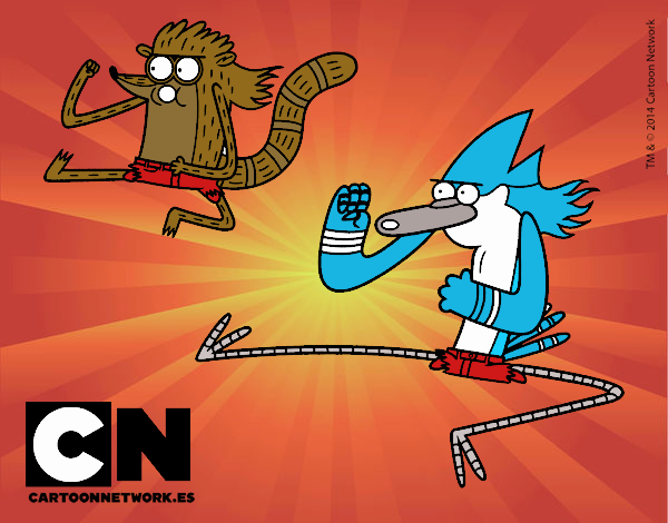 Mordecai y Rigby karatekas