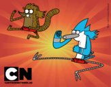 Mordecai y Rigby karatekas