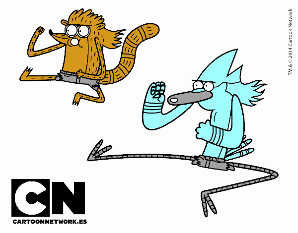 Mordecai y Rigby karatekas