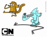 Mordecai y Rigby karatekas