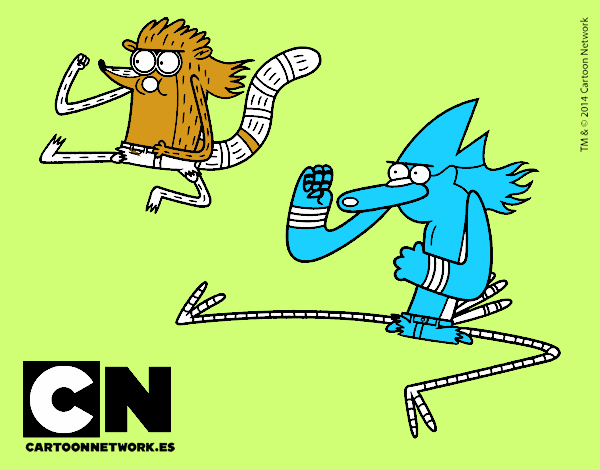 Mordecai y Rigby karatekas