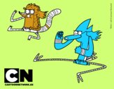 Mordecai y Rigby karatekas