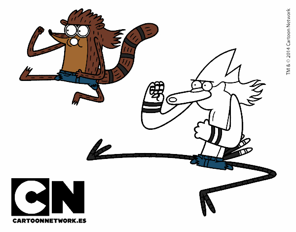 Mordecai y Rigby karatekas