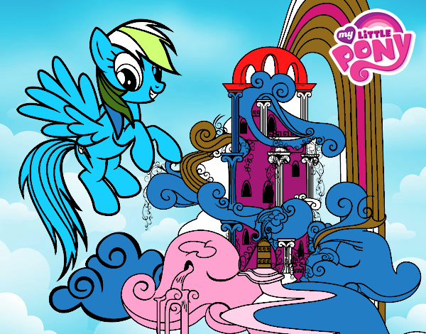 Rainbow Dash en su palacio