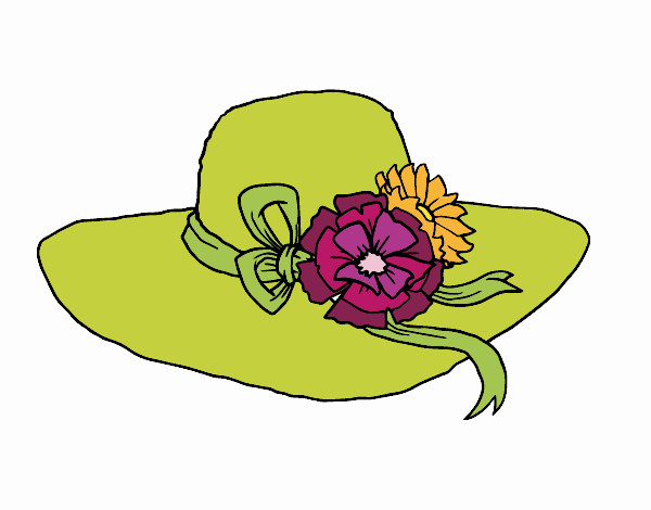 Sombrero con flores