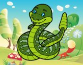 Una serpiente de cascabel