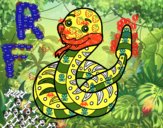 Una serpiente de cascabel