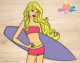 Barbie con tabla de surf