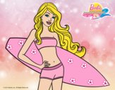 Barbie con tabla de surf